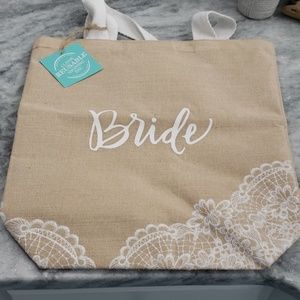 Lined Burlap Tote Bag